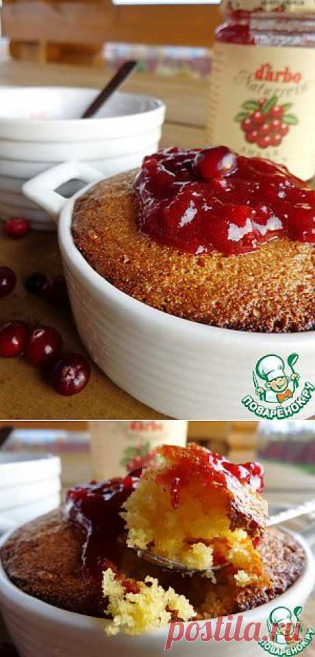 Манник с бруснично-медовым соусом - кулинарный рецепт