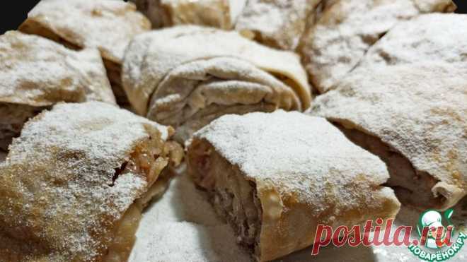 Яблочный штрудель в лаваше Кулинарный рецепт