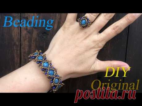 DIY|Beadwork|Beading|Beaded three-piece set|Handmade|Beginner Beading Tutorial|Original design|串珠手作|