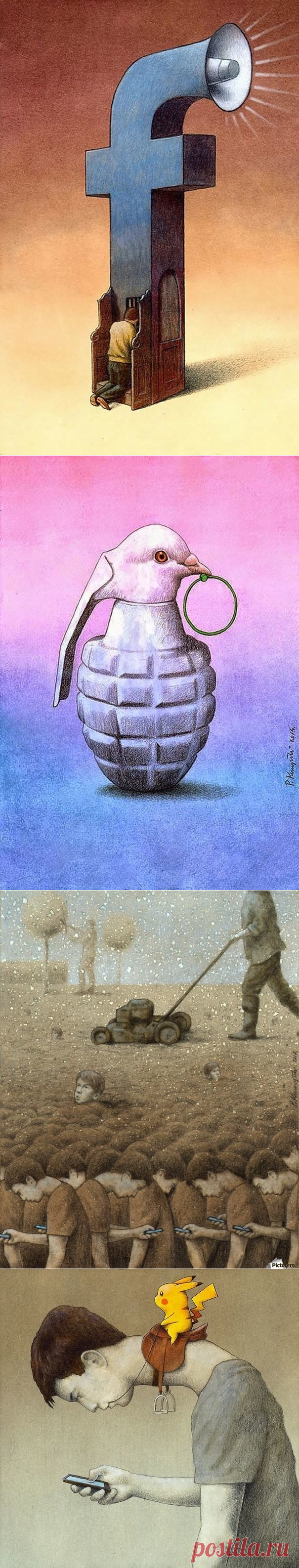 Реалистические иллюстрации Поля Кучиньски показывают, что не так с современным обществом (73 фото) » Картины, художники, фотографы на Nevsepic