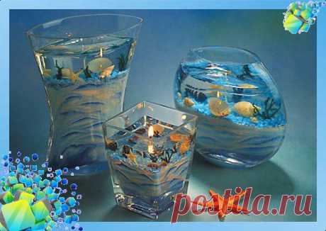 Романтические гелевые свечи своими руками!