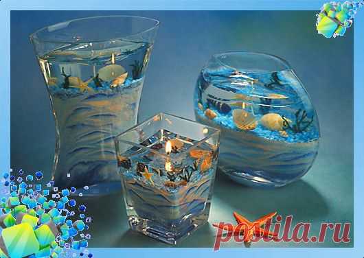 Романтические гелевые свечи своими руками!