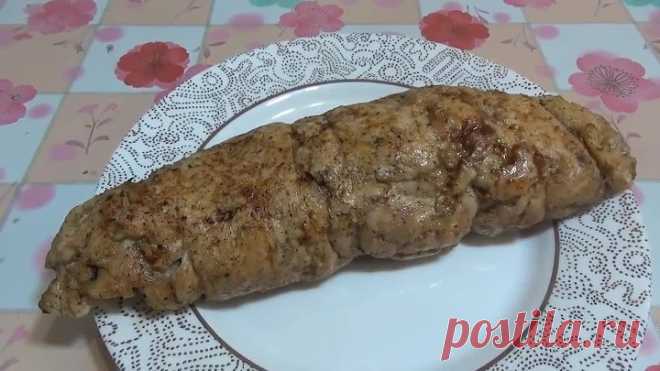 Рулет из куриного филе с грибами