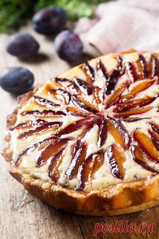 Пирог с рикоттой, шоколадом и сливами: maria_kitchen