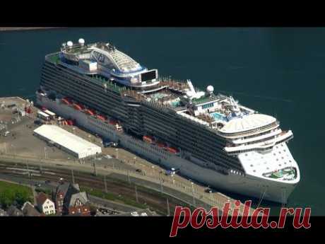 Erstanlauf ROYAL PRINCESS | Rostock Warnemünde mit Luftaufnahmen 15.5.2014