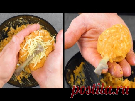 Добавляем куриную косточку в массу для крокет. Вкуснотища!