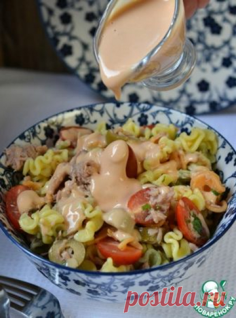 Салат с макаронами и тунцом – кулинарный рецепт