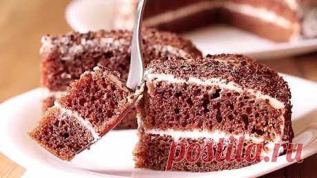 Домашний ТОРТ на КЕФИРЕ! Торт воздушный, нежный, сочный и Очень вкусный!