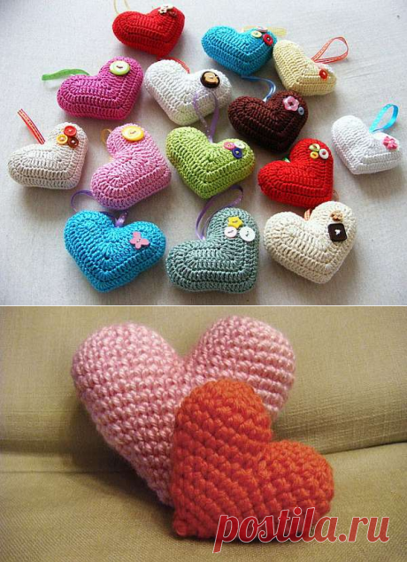 Как связать крючком сердце - делаем своими руками