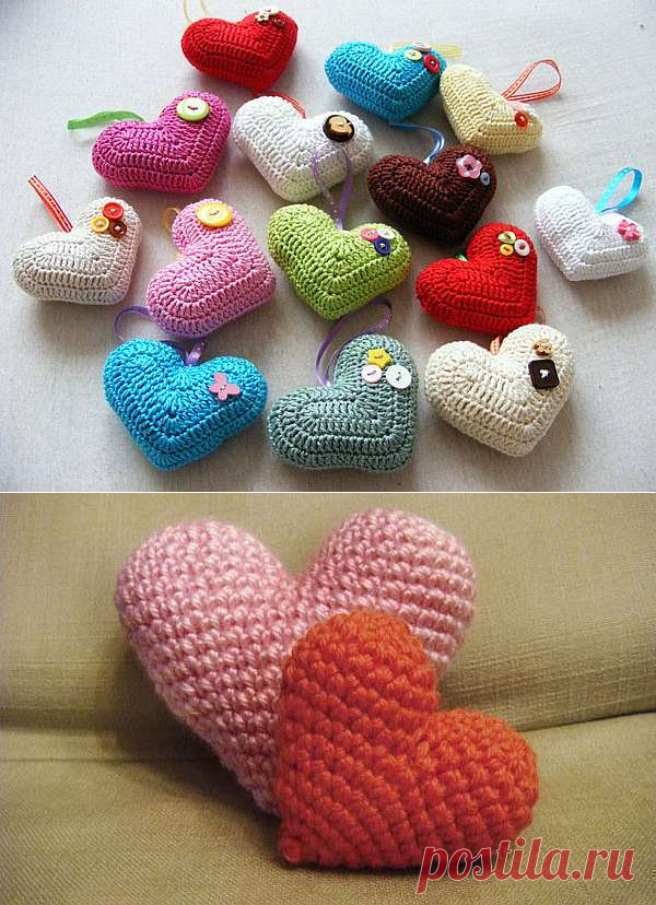 Как связать крючком сердце - делаем своими руками