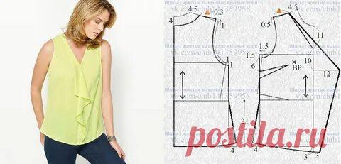 выкройки блузок для начинающих простые выкройки своими руками 52 размер: 2 тыс изображений найдено в Яндекс Картинках