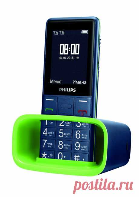 Долгоиграющий бабушкофон Philips Xenium E311 с фонариком и лупой