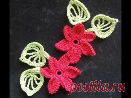 Цветок с разновысокими столбиками Flower with different heights columns Crochet