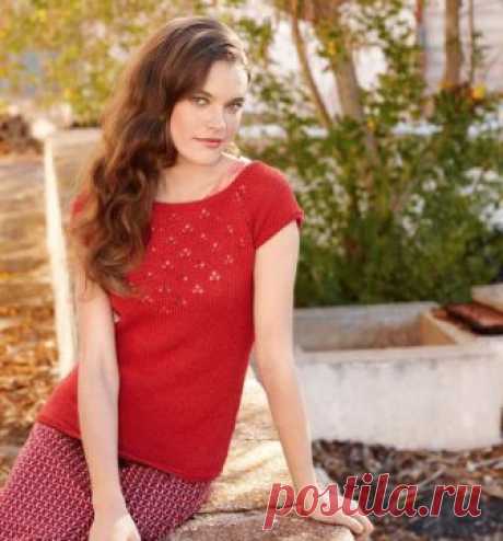 Простой и милый топ спицами — HandMade