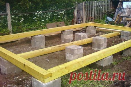 Столбчатый фундамент из блоков 20х20х40 | Выживи сам