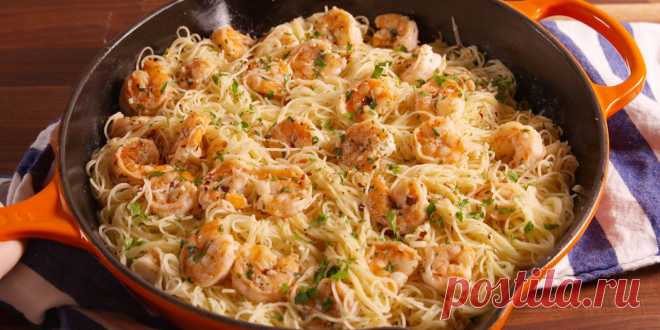 Best Garlic Butter Shrimp Pasta Recipe - Easy Shrimp Dish with Angel Hair