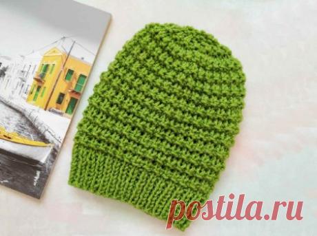 Весенняя шапка спицами за несколько часов » «Хомяк55» - всё о вязании спицами и крючком