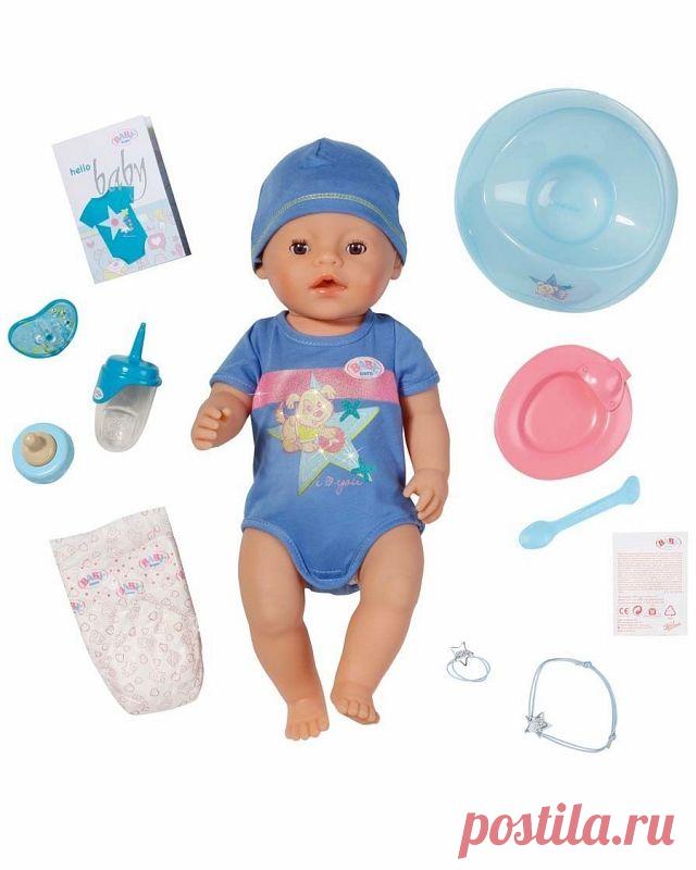 Интерактивная кукла-мальчик Zapf Creation "Baby Born", с аксессуарами, 43 см