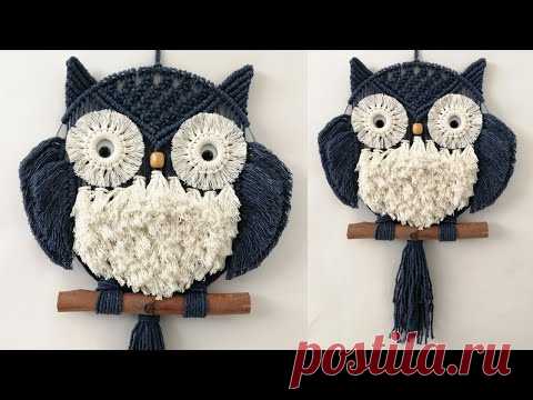 DIY como hacer un BÚHO en MACRAME (paso a paso) | DIY Macrame Owl Wall Hanging Tutorial