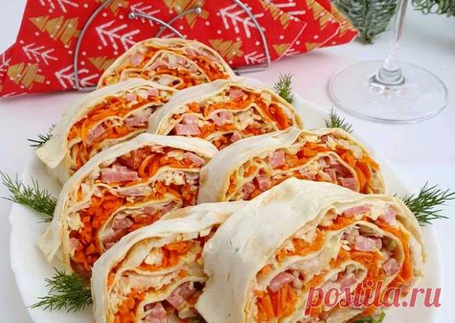 (17) Закусочный рулет из лаваша и моркови по-корейски - пошаговый рецепт с фото. Автор рецепта Ирина Фаткулина . - Cookpad