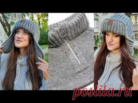 Тренд 🔥🔥🔥 Манишка с МОЛНИЕЙ. ПОДРОБНЫЙ мастер класс. Реглан ПОГОН #knitting  #манишкаспицами
