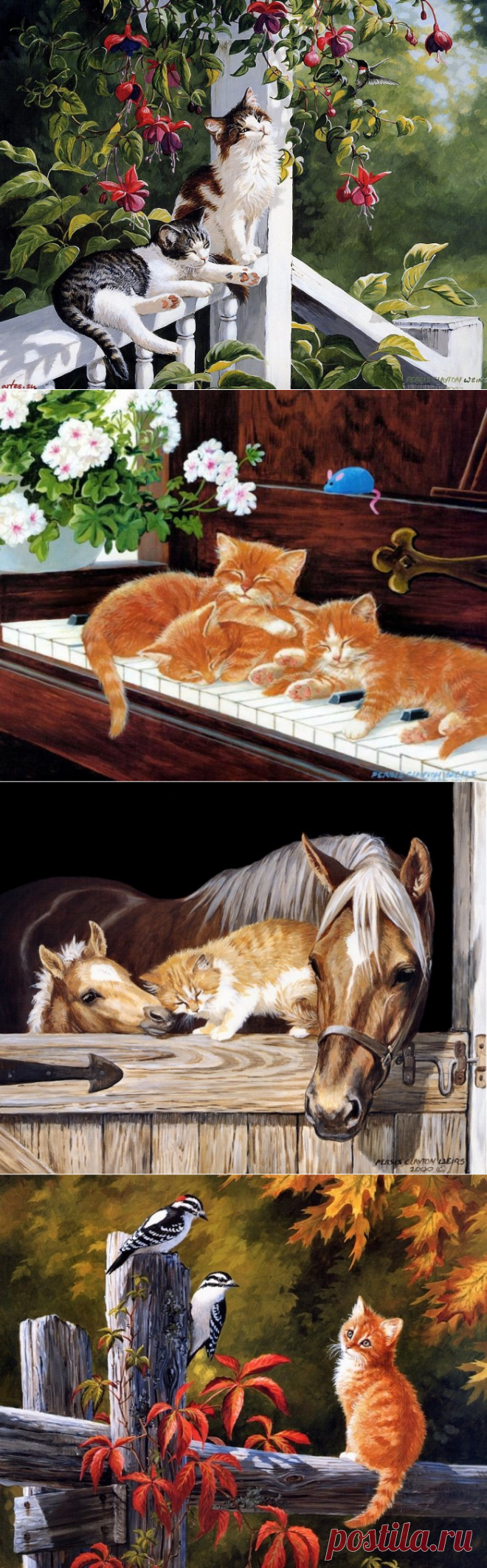 Художник Persis Clayton Weirs|Из жизни кошек