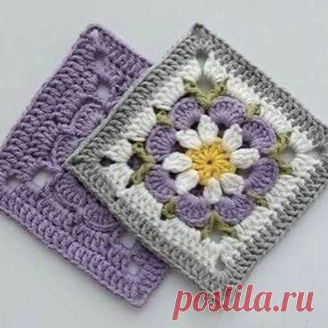 ... ещё Пост для тех, кто только начинает вязать крючком и не умеет читать схемы. Такой мотив можно использовать для вязания пледа