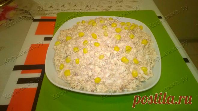 Салат с сайрой и сыром