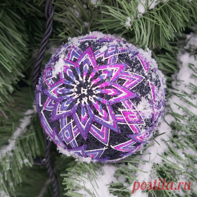 Купить японский шар темари фиолетового цвета от Meotida Design | Mellroot