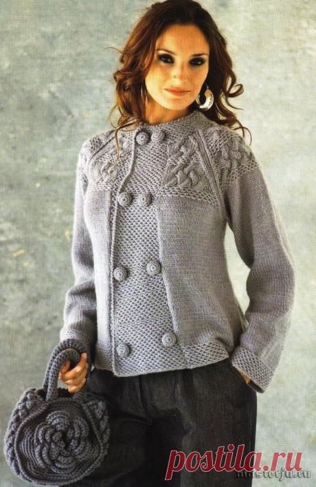 Серый двубортный жакет » Мастерю - все своими руками