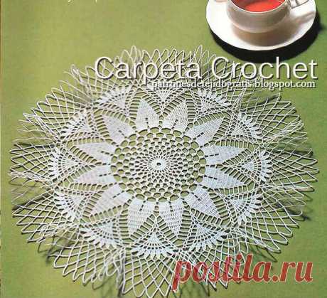 Carpeta Crochet con Diseño Redondo / Diagrama DIY