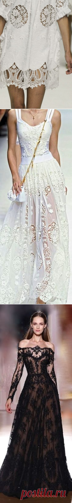 (171) White Cotton Embroidery | Lace Fashion | { Lace }