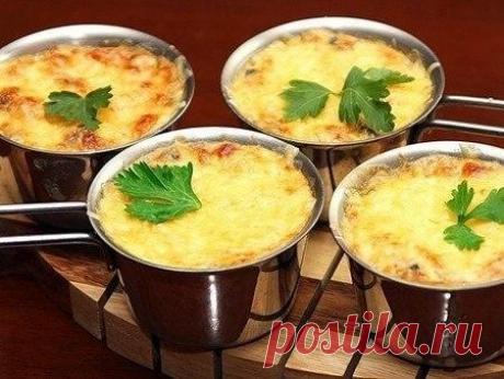 Жульен с курицей и грибами