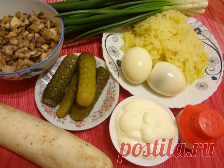 Красивый и вкусный салат «Нарциссы»