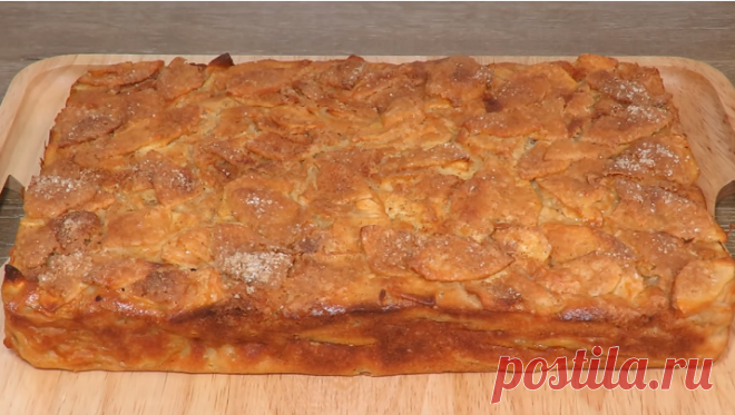Самый классный яблочный пирог: яблок много и совсем мало теста