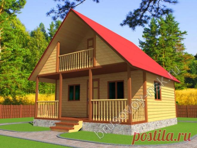 Типовые проекты домов из бруса. Брусовой Новосибирск.