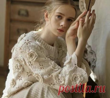 14 пуловеров крючком со схемами, которые согреют, украсят, вдохновят | Вязание крючком | Дзен