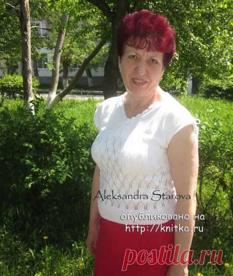 Летняя кофточка спицами – работа Александры Старовой, Вязание для женщин