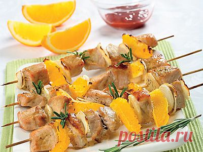 Рецепт: ШАШЛЫК из свинины с апельсинами.