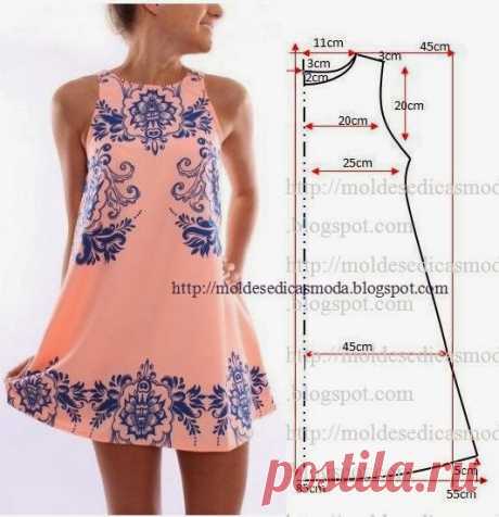 VESTIDO FÁCIL DE FAZER - 3 - Moldes Moda por Medida