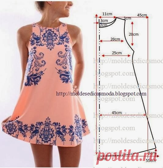 VESTIDO FÁCIL DE FAZER - 3 - Moldes Moda por Medida