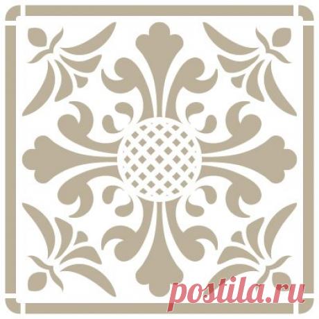 Stencil Mini Décoration Fond 077 carrelage Iberia 11 Stencil Taille : 12 x 12 cm Design Taille : 9,5 x 9,5 cm: Amazon.fr: Cuisine & Maison