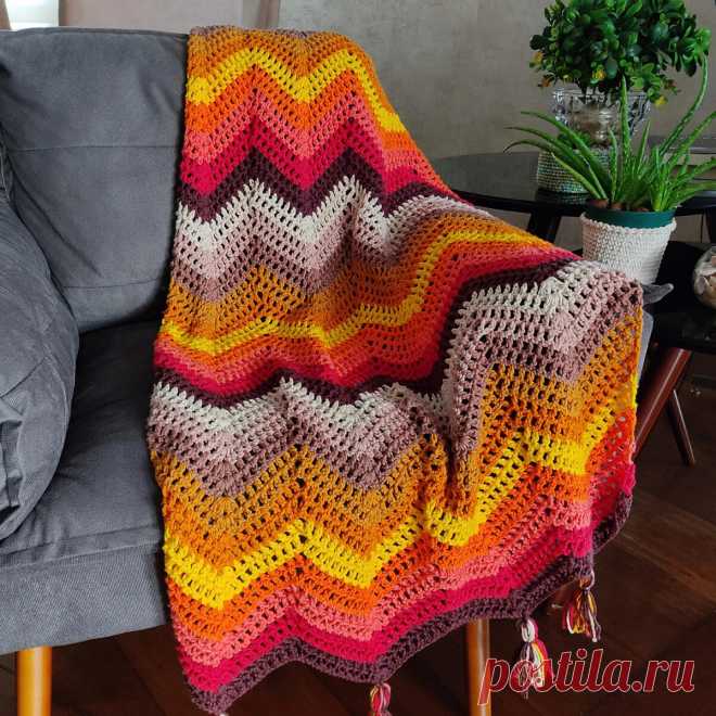 Красивые пледы крючком. Описание и схемы вязания | Вязание с Paradosik_Handmade | Дзен