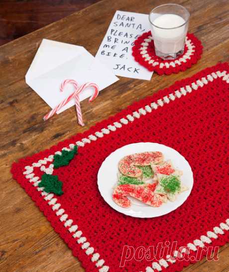 Праздник Placemat Set | Красное сердце