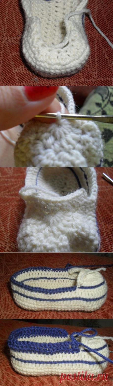 Irish crochet &amp;: Пинетки КЕДЫ МК. Step by step + VIDEO
