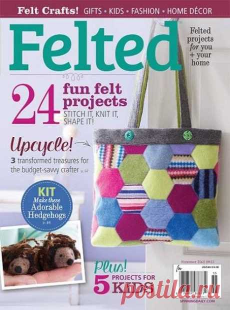 Felted Magazine Feature! Hexie Tote Project - Betz White