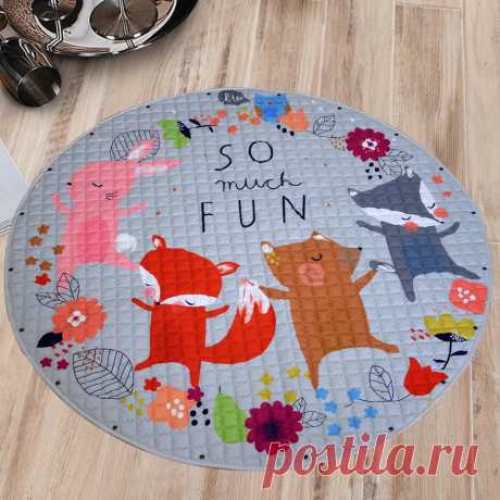 Автомобили лиса Игрушечные лошадки сумка для хранения игры детей Коврик S Диаметр 146 см ребенка ползать Многофункциональный круглый одеяло играть Коврик купить на AliExpress