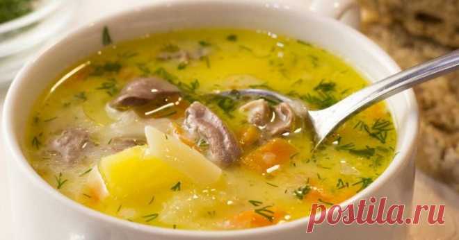 Сырный суп с сердечками