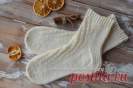 Особенность носочков «Острый зигзаг» - причудливая гибридная пяточка. Irena Handmade