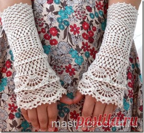 Ажурные митенки крючком в стиле бохо. | Mastercrochet.ru. Сайт о вязании, заработке и жизни.
